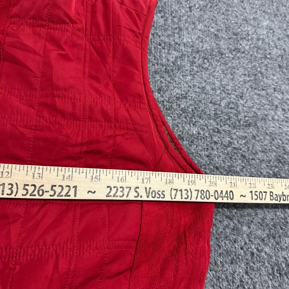 Columbia Vest Womens Size M Red Quilted Sherpa Lined Full Zip Outdoor Pockets - Picture 3 of 7
